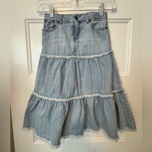 Ralph Lauren Girls Denim Skirt Size 6X